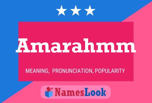 Amarahmm Namensposter