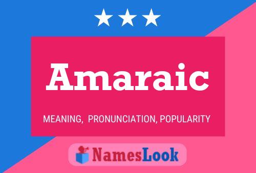 Amaraic Namensposter