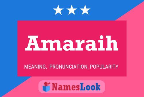 Amaraih Namensposter