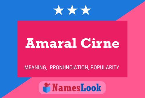 Amaral Cirne Namensposter