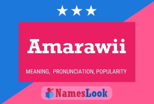 Amarawii Namensposter