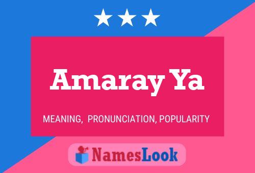 Amaray Ya Namensposter