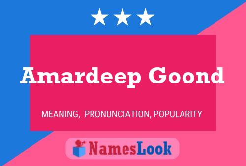 Amardeep Goond Namensposter