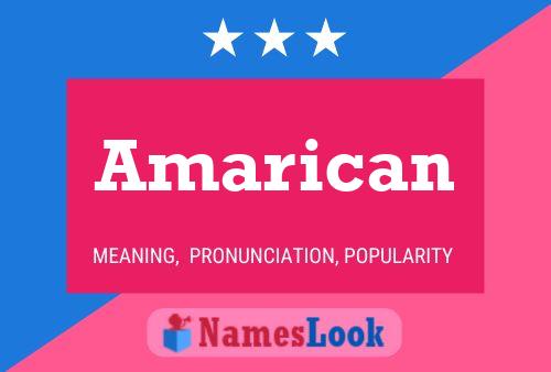 Amarican Namensposter