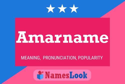 Amarname Namensposter