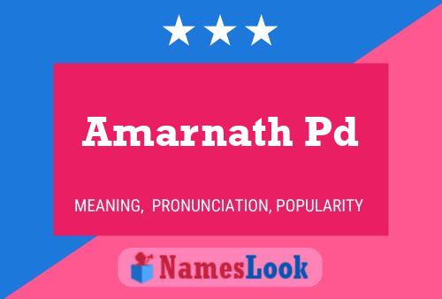 Amarnath Pd Namensposter