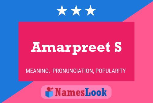 Amarpreet S Namensposter