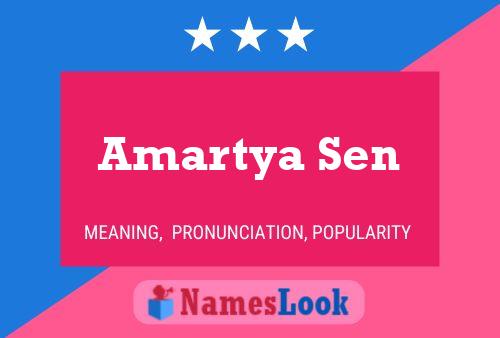 Amartya Sen Namensposter