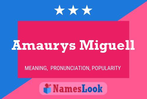 Amaurys Miguell Namensposter