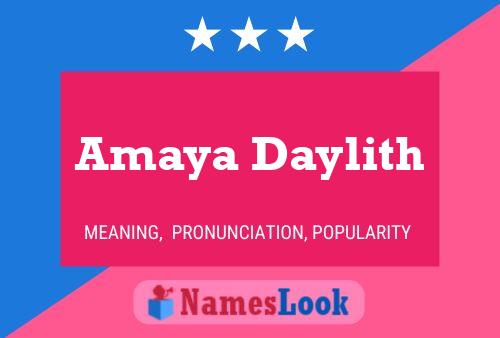 Amaya Daylith Namensposter