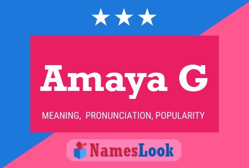 Amaya G Namensposter