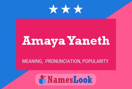 Amaya Yaneth Namensposter