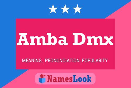 Amba Dmx Namensposter