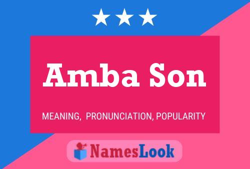 Amba Son Namensposter