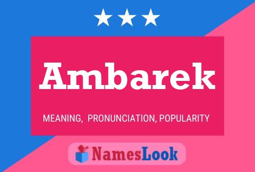 Ambarek Namensposter