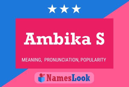 Ambika S Namensposter