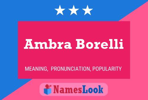 Ambra Borelli Namensposter