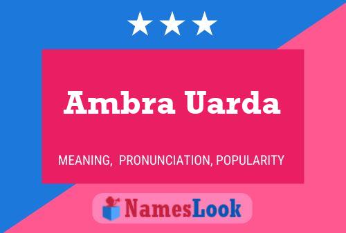 Ambra Uarda Namensposter