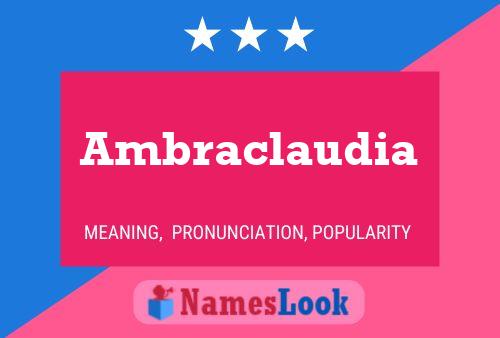 Ambraclaudia Namensposter