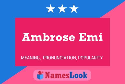 Ambrose Emi Namensposter