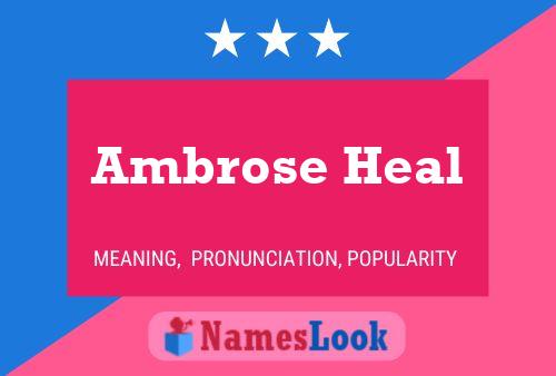 Ambrose Heal Namensposter