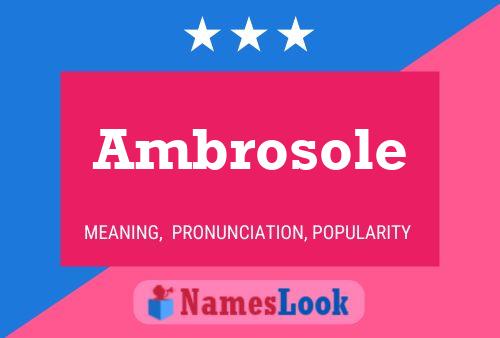 Ambrosole Namensposter