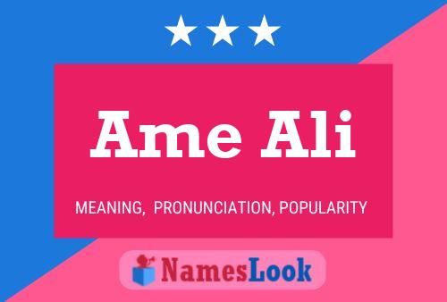 Ame Ali Namensposter