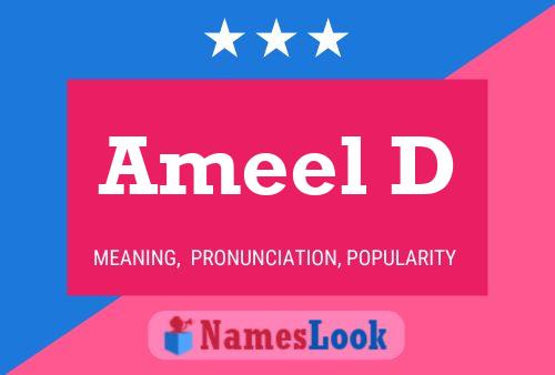 Ameel D Namensposter