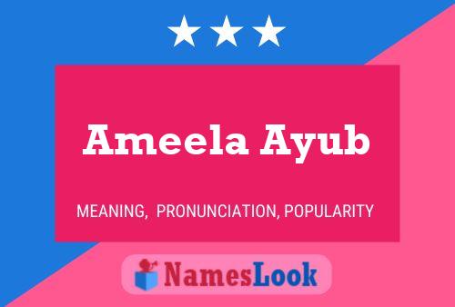 Ameela Ayub Namensposter