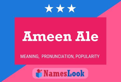 Ameen Ale Namensposter