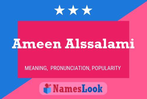 Ameen Alssalami Namensposter