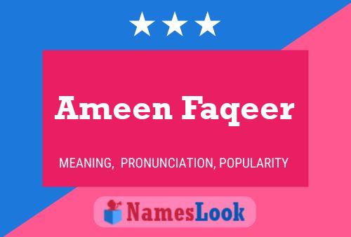 Ameen Faqeer Namensposter