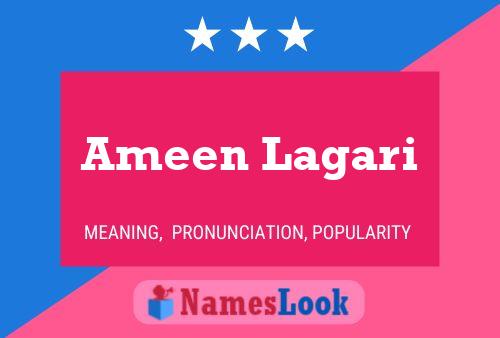 Ameen Lagari Namensposter