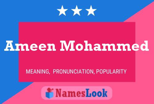 Ameen Mohammed Namensposter