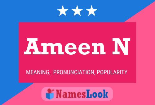 Ameen N Namensposter