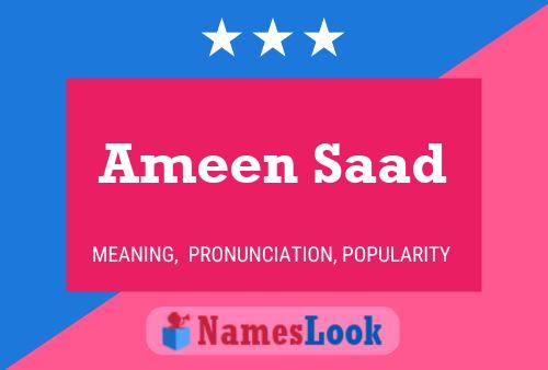 Ameen Saad Namensposter