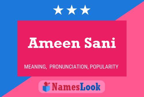 Ameen Sani Namensposter