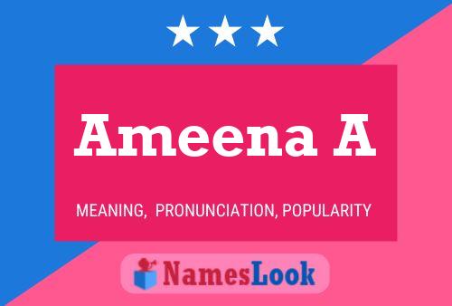 Ameena A Namensposter