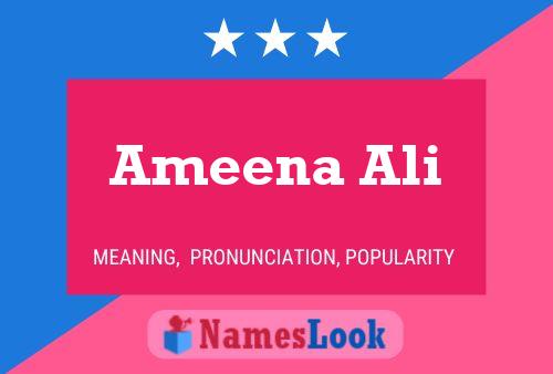 Ameena Ali Namensposter