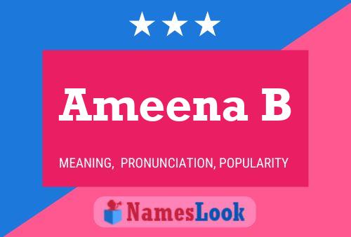 Ameena B Namensposter