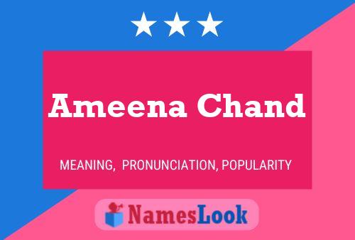 Ameena Chand Namensposter