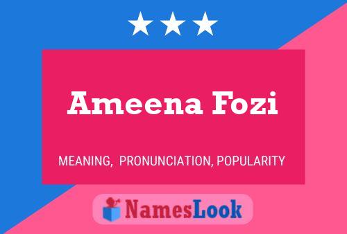 Ameena Fozi Namensposter