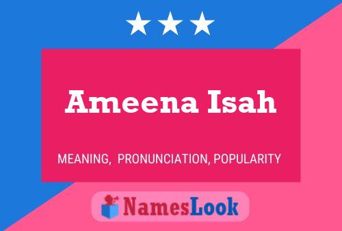 Ameena Isah Namensposter