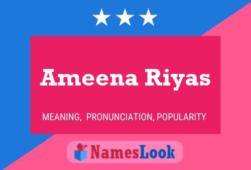 Ameena Riyas Namensposter