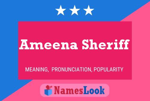 Ameena Sheriff Namensposter