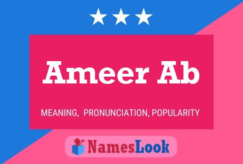 Ameer Ab Namensposter