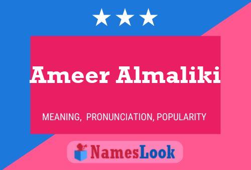 Ameer Almaliki Namensposter