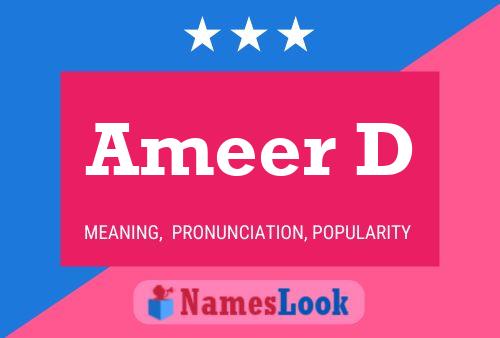 Ameer D Namensposter