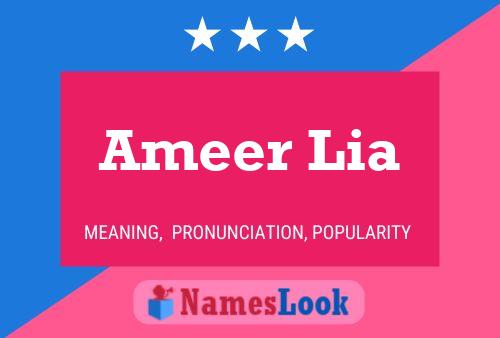 Ameer Lia Namensposter