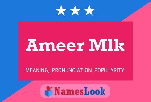 Ameer Mlk Namensposter